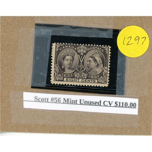 Scott #56 Mint unused CV $110.00 stamp