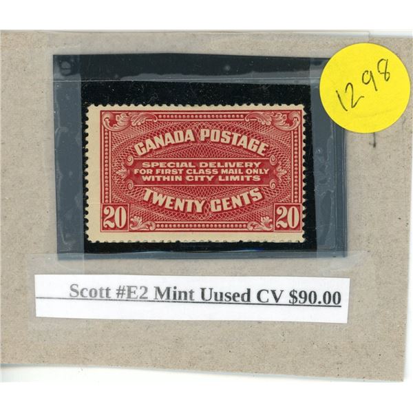 Scott #E2 Mint unused CV $90.00 stamp