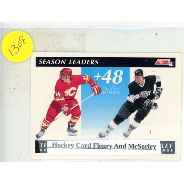 Hockey card Fleury and McSorley