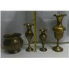 Image 2 : 4 solid brass vases