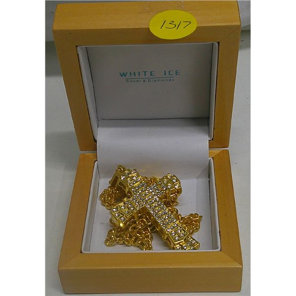 Sparkly cross necklace