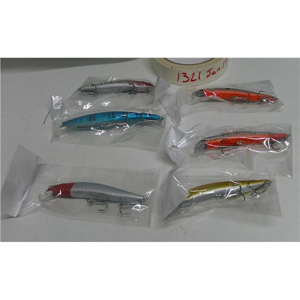6 fish lures