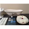Image 4 : Box full of Porcelain Items Decor (Bath tub, Sink, and etc.)