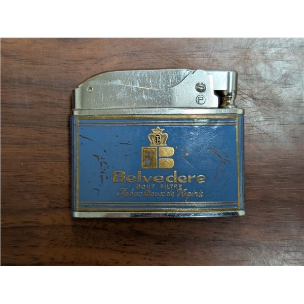 Penguin- Belvedere Cigarette Advertising Lighter (Missing Bottom Screw)