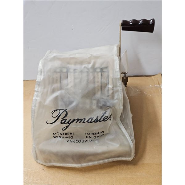 Vintage Paymaster Cheque/Ribbon Writer & Signer w/ Original Cover