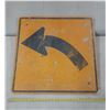 Image 1 : Curve Ahead Metal Sign. (29.5" X 29.5")