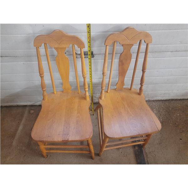 Two Kitchen Chairs. (Height 34")