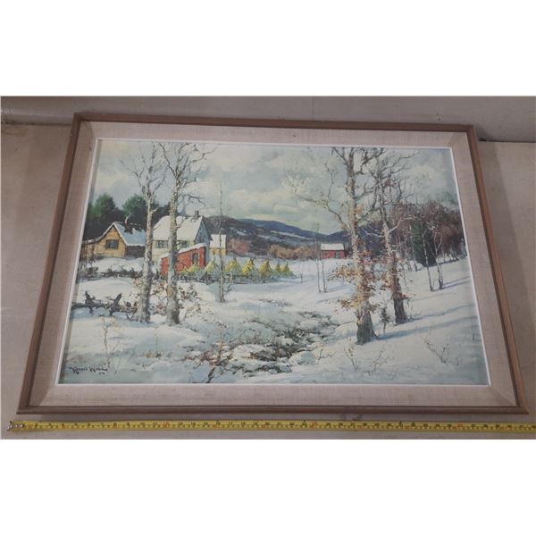 Vintage "Early Snow" by Robert Wood.