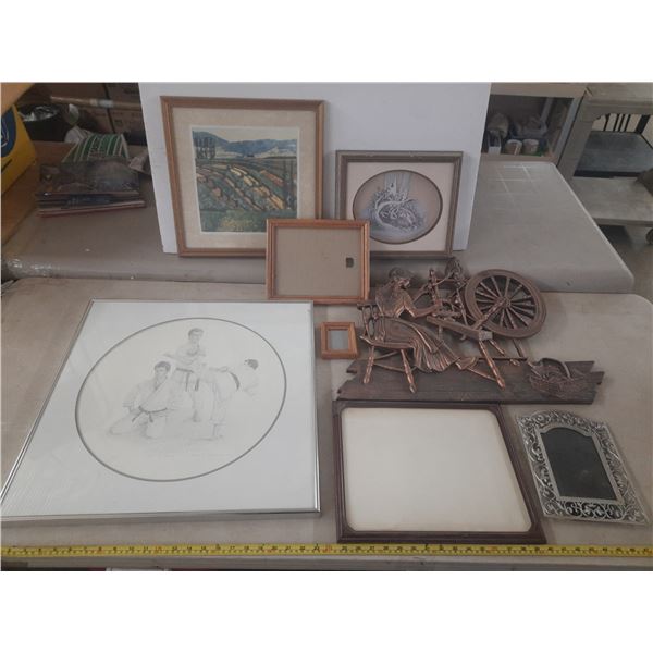 Lot of Picture Frames and Decorative Items.