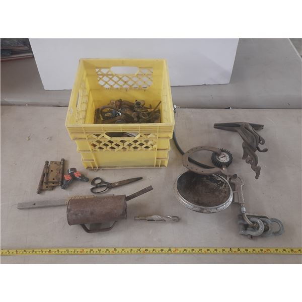 Lot of Misc Items in a crate.