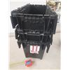 Image 3 : (3) Black Plastic Storage Crate. (13" x 23" x 11")