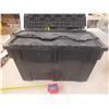 Image 4 : (3) Black Plastic Storage Crate. (13" x 23" x 11")