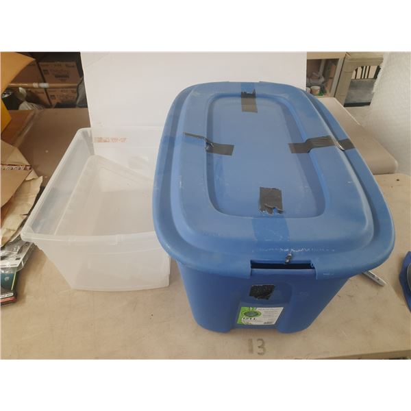 (2) Tote. [One Large and Small (Small Doesn't have Lid)