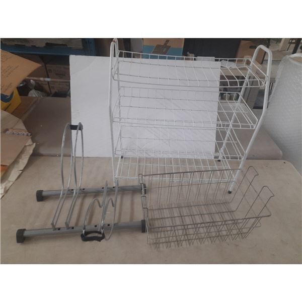 Cycle Stand, Shoe Rack and Basket.