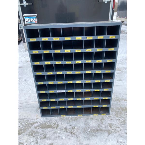 STEEL STORAGE PARTS BIN CABINET - 72 COMPARTMENTS