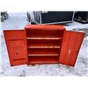 Image 6 : VINTAGE METAL NIEHOFF LOCKING WALL PARTS CABINET - IGNITION TUNE-UP (ORANGE)