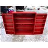 Image 5 : VINTAGE METAL NIEHOFF LOCKING WALL PARTS CABINET - TUNE-UP CENTER (RED)
