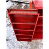 Image 6 : VINTAGE METAL NIEHOFF LOCKING WALL PARTS CABINET - TUNE-UP CENTER (RED)