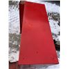 Image 9 : VINTAGE METAL NIEHOFF LOCKING WALL PARTS CABINET - TUNE-UP CENTER (RED)