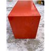 Image 5 : VINTAGE METAL NIEHOFF LOCKING WALL PARTS CABINET - WIRE & CABLE (ORANGE)