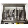 Image 12 : SNAP-ON AIR CHISEL WITH TWO SNAP-ON CHISEL TIPS AND CHICAGO PNEUMATIC CHISEL TIPS IN METAL ZIP-GUN B