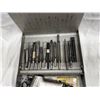 Image 13 : SNAP-ON AIR CHISEL WITH TWO SNAP-ON CHISEL TIPS AND CHICAGO PNEUMATIC CHISEL TIPS IN METAL ZIP-GUN B