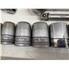 Image 13 : LOT OF S-K 1/2-INCHES DRIVE SOCKETS, WRENCH, RATCHETING WRENCH, AND EXTENSIONS ON METAL TOOLBOX TRAY