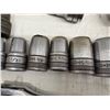 Image 16 : LOT OF S-K 1/2-INCHES DRIVE SOCKETS, WRENCH, RATCHETING WRENCH, AND EXTENSIONS ON METAL TOOLBOX TRAY