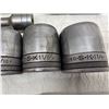 Image 8 : LOT OF S-K 1/2-INCHES DRIVE SOCKETS, WRENCH, RATCHETING WRENCH, AND EXTENSIONS ON METAL TOOLBOX TRAY
