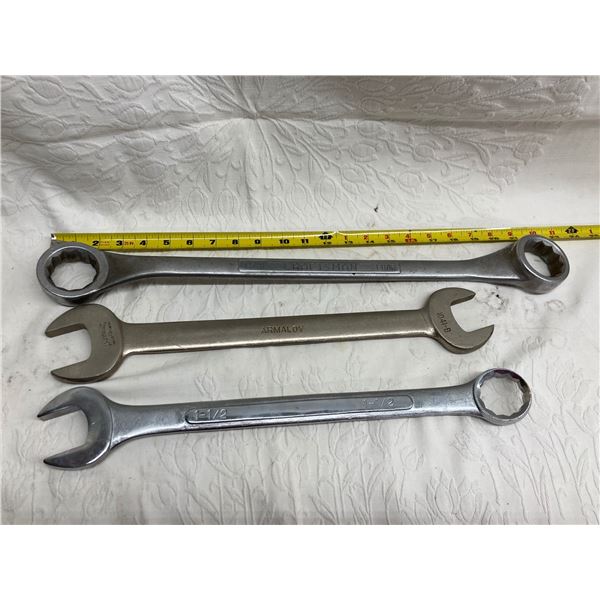 VERY LARGE SPANNER WRENCHES - BOX, OPEN, AND COMBINATION