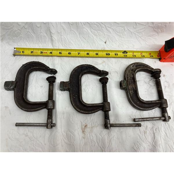 VINTAGE JORGENSEN CLAMPS. LOT OF 3