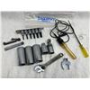 Image 1 : BLACKHAWK TOOLS, MISCELLANEOUS LOT INCLUDING DEEP WELL SOCKETS, SPARK PLUG GAP GAUGE, AND ADJUSTABLE