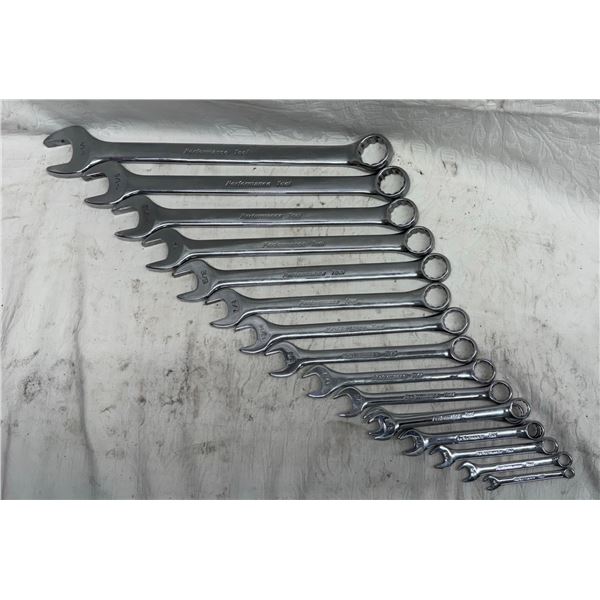 SET OF PERFORMANCE TOOL COMBINATION SPANNER WRENCHES; LOT OF 17