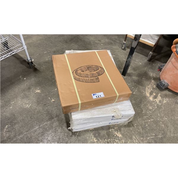 4" X 10FT DUST COLLECTION HOSE & 3 BOXES OF SPRAY BOOTH EXHAUST FILTERS