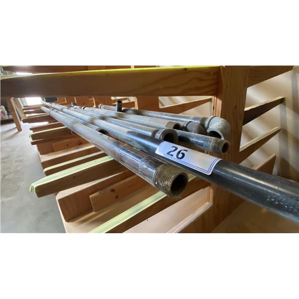 9PCS. OF ASSORTED CAST IRON PIPE