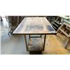 Image 2 : MOBILE WORK CART - STEEL FRAME WITH WOODEN TOP