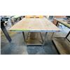 Image 2 : MOBILE WORK CART - STEEL FRAME WITH WOODEN TOP