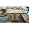 Image 2 : MOBILE WORK CART - STEEL FRAME WITH WOODEN TOP