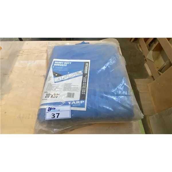 "NEW" BRICO HEAVY DUTY 20FT X 30FT BLUE TARP