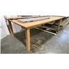 Image 2 : LARGE WOODEN WORK TABLE  - APPROX. 10FT ACROSS X 5FT WIDE X 3FT HIGH