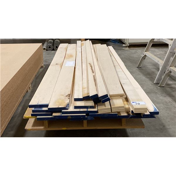 ASSORTED 1" THICK HARD WOOD BOARDS - APPROX. 8FT LENGTHS (ASSORTED WIDTHS)