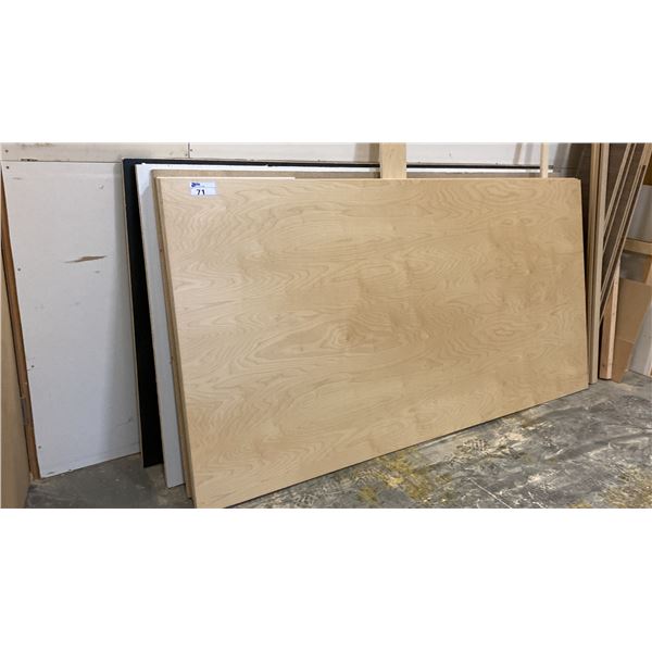 ASSORTED 3/4" THICK PLYWOOD AND PRESSED WOOD 4FT X 8FT SHEETS (APPROX. 8 PCS.)