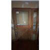 Image 4 : ANTIQUE CEDAR LINED BLANKET BOX, ANTIQUE 2 PC. WOODEN DOOR AND 4 ASSORTED MODERN DOORS