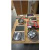 Image 1 : GROUP OF ASSORTED SAW BLADES, TAP & DIE SET, NAIL PULLER, ETC.