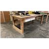 Image 2 : LARGE WOODEN WORK TABLE WITH DRAWER - APPROX. 8FT X 4FT X 3FT HIGH