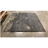 Image 2 : GROUP OF 3 HEAVY DUTY BLACK RUBBER CHECKER-PLATE FLOOR MATS - APPROX. 4FT X 6FT