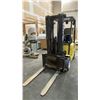 Image 4 : HYSTER S65XM YELLOW PROPANE FORKLIFT-HOURS UNKNOWN, 3 STAGE MAST, SOLID RUBBER TIRES, 1000LB