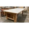 Image 3 : LARGE WOOD SHOP TABLE WITH POWER OUTLETS APPROX 97"L X 49"W X 31"H