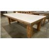 Image 4 : LARGE WOOD SHOP TABLE WITH POWER OUTLETS APPROX 97"L X 49"W X 31"H