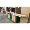Image 4 : DEWALT DW708, 12" COMPOUND MITER SAW ON WORK BENCH WITH ASSORTED HARDWARE CONTENTS